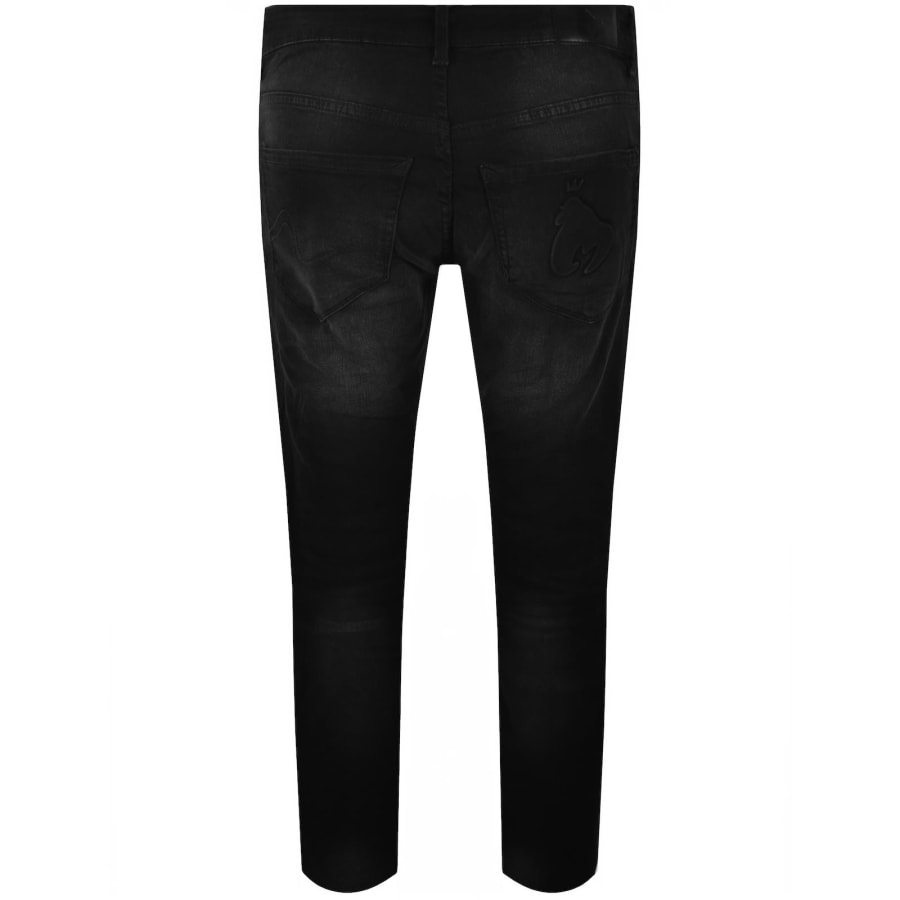 Image number 3 for Money Ape Embossed Slim Fit Jeans Black
