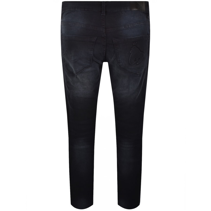 Image number 3 for Money Ape Embossed Dark Wash Jeans Blue