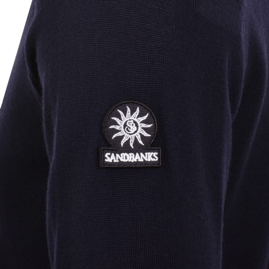 Image number 4 for Sandbanks Crew Neck Knit Jumper Navy