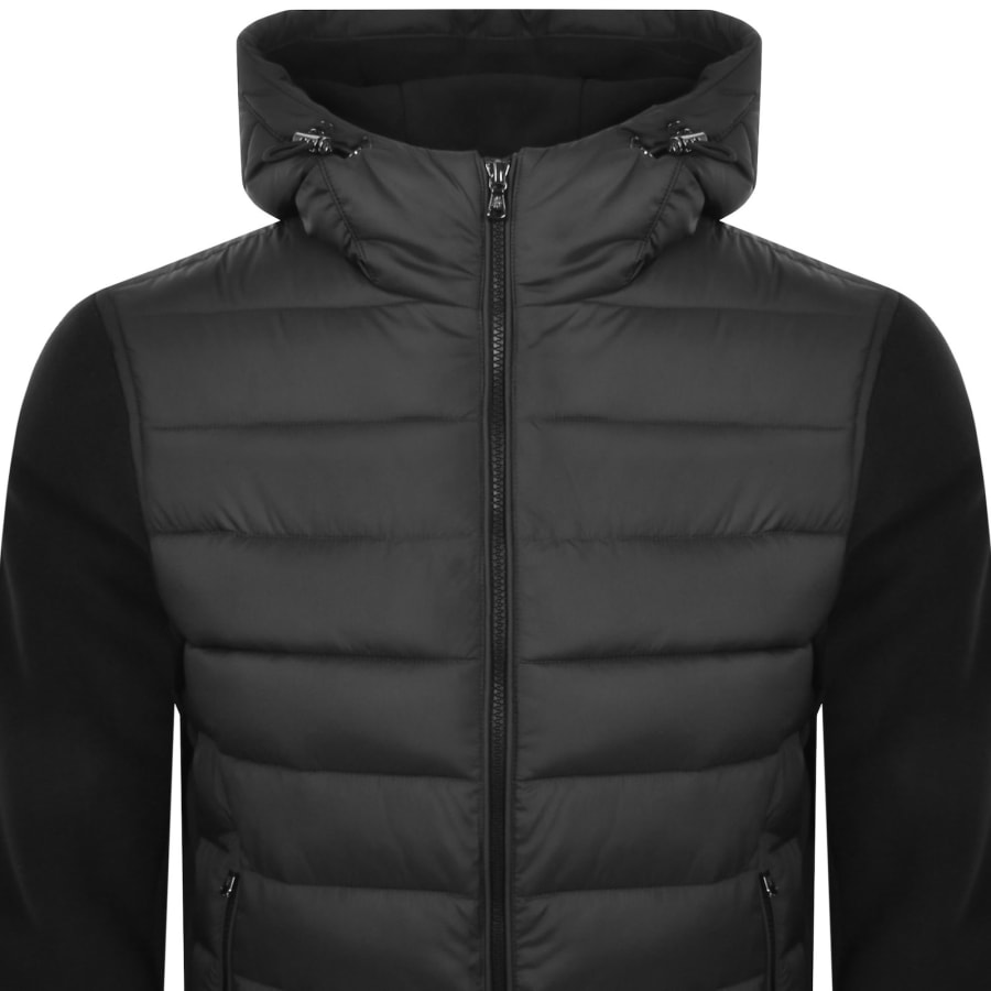 Image number 3 for Sandbanks Hooded Hybrid Jacket Black