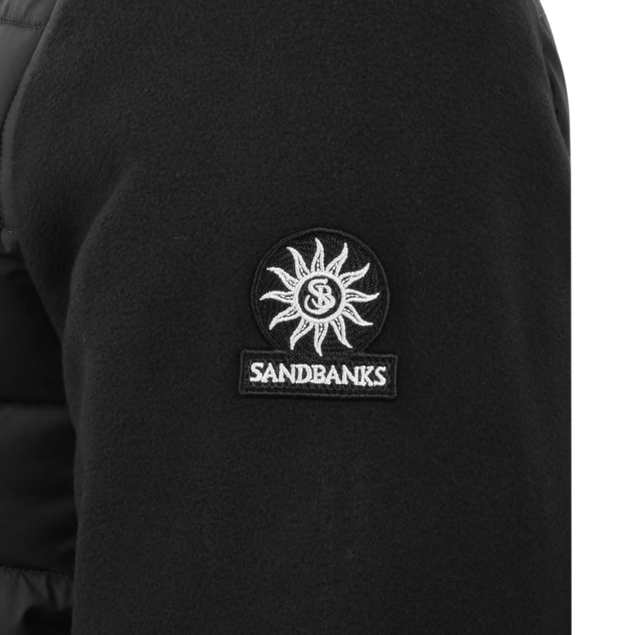 Image number 4 for Sandbanks Hooded Hybrid Jacket Black