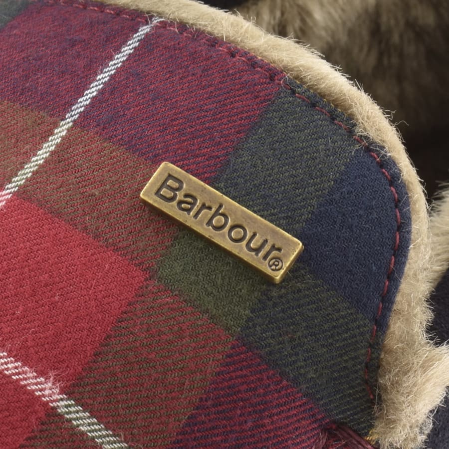 Image number 4 for Barbour Monty Tartan Slippers Red