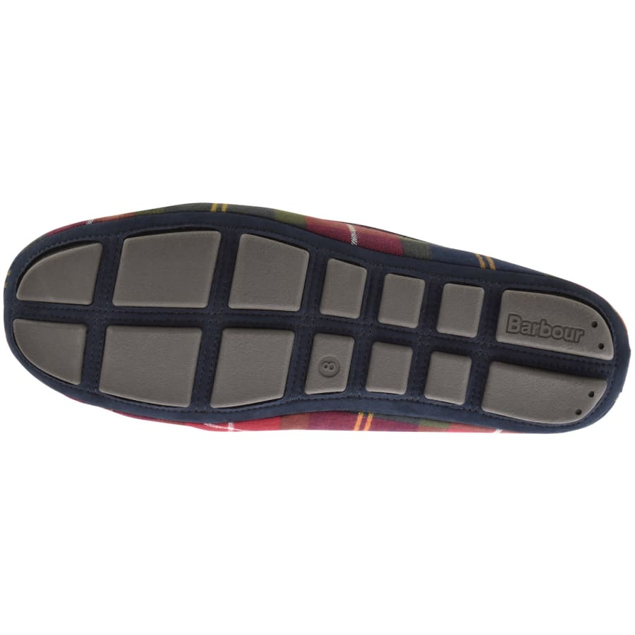 Image number 5 for Barbour Monty Tartan Slippers Red