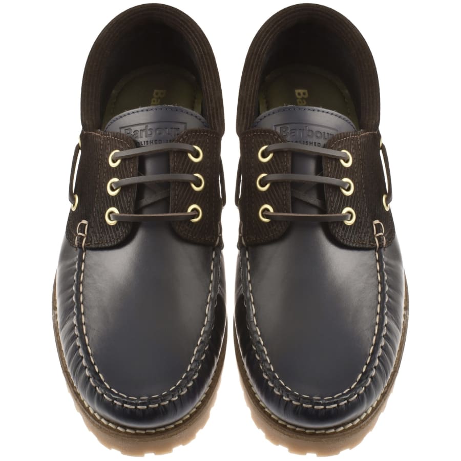 Image number 3 for Barbour Deck Boat Shoe Navy Blue
