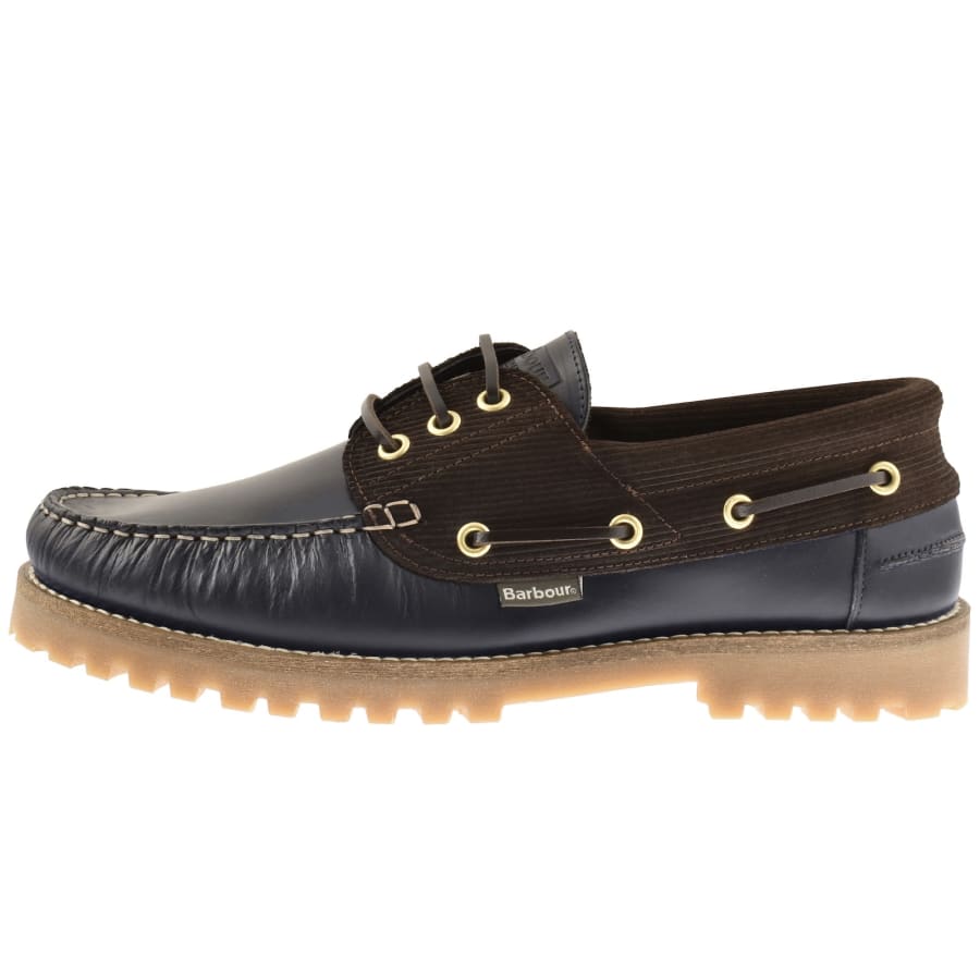 Image number 1 for Barbour Deck Boat Shoe Navy Blue