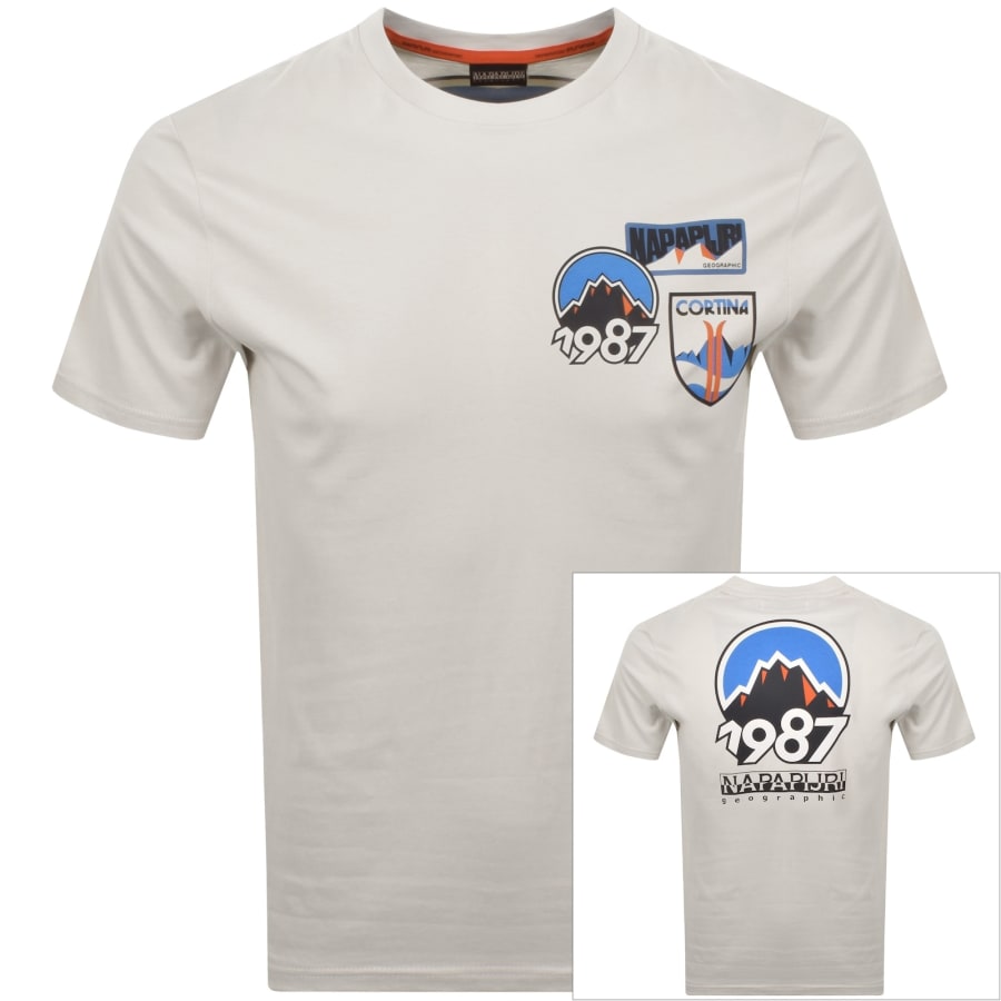Image number 1 for Napapijri S-Montepiana T Shirt Beige