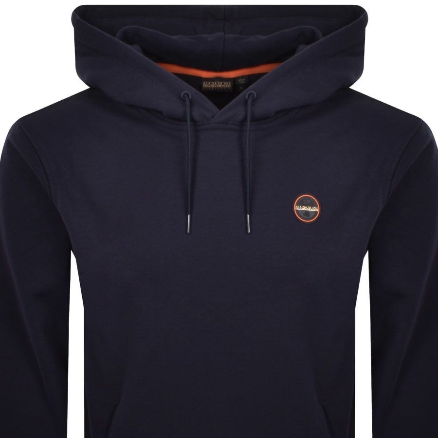 Image number 2 for Napapijri B Badge Hoodie Navy