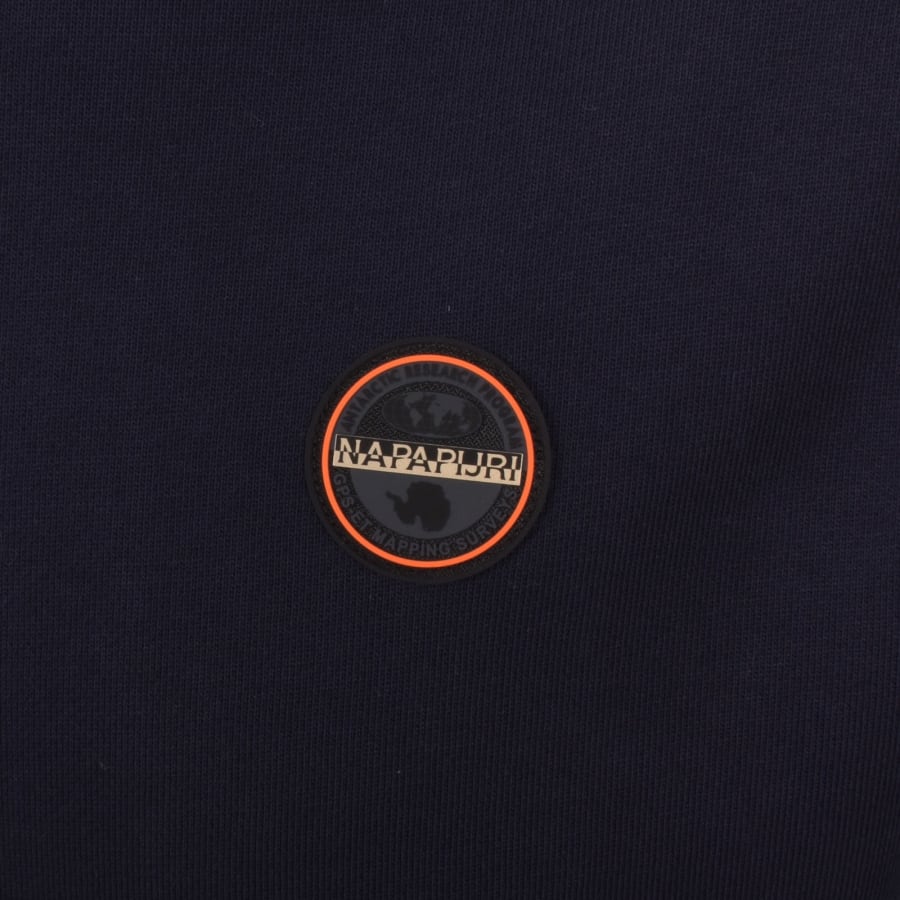Image number 3 for Napapijri B Badge Hoodie Navy