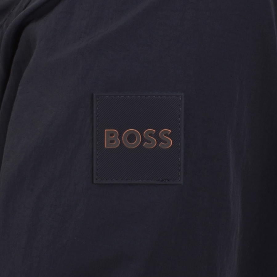 Image number 3 for BOSS Orip Crinkled Nylon Jacket Navy