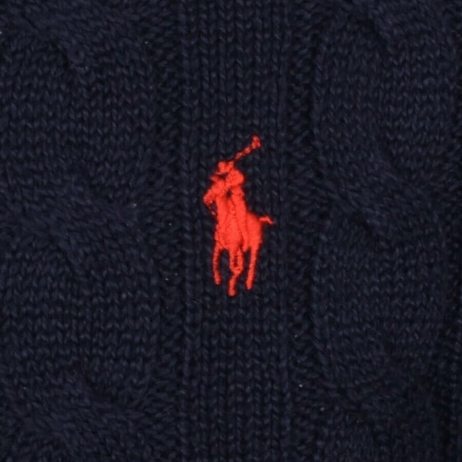 Image number 3 for Ralph Lauren Driver Crew Neck Knit Jumper Navy