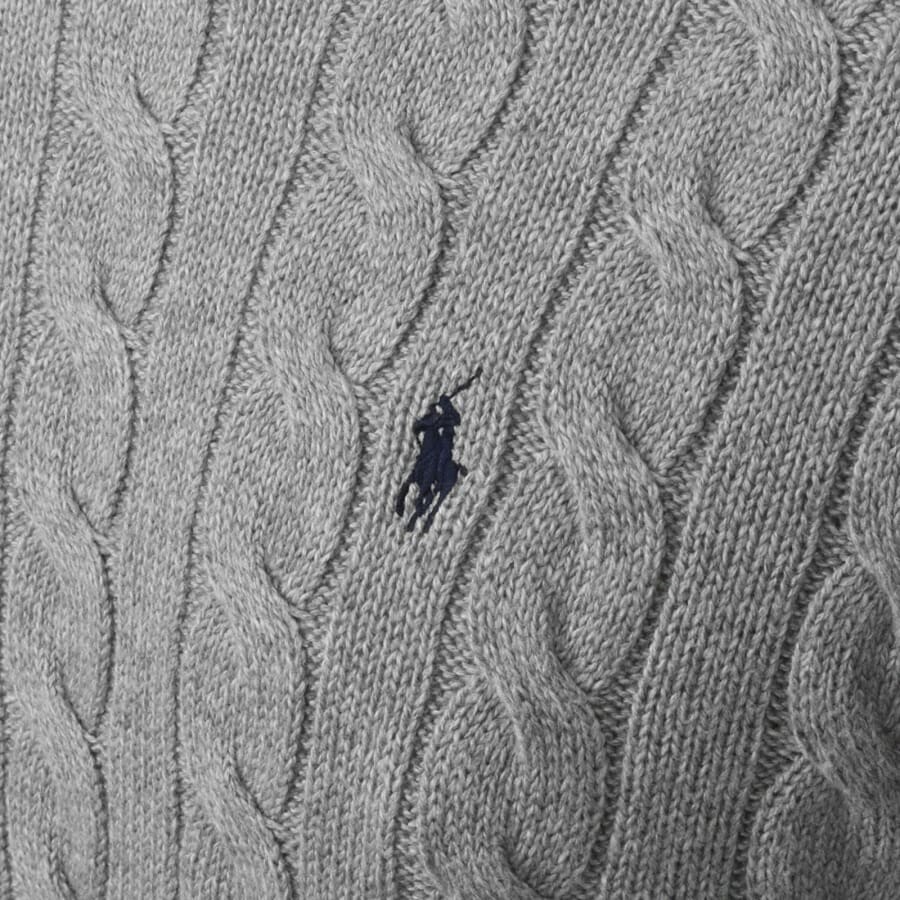 Image number 3 for Ralph Lauren Driver Crew Neck Knit Jumper Grey