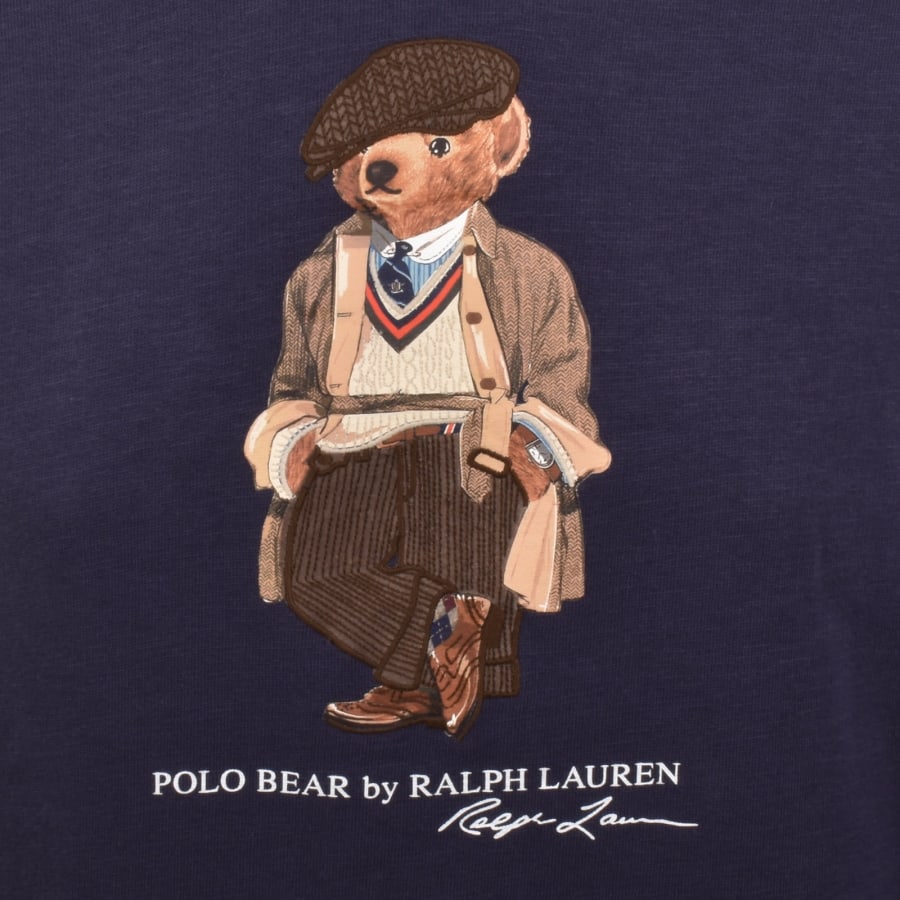 Image number 3 for Ralph Lauren Heritage Bear Hoodie Blue