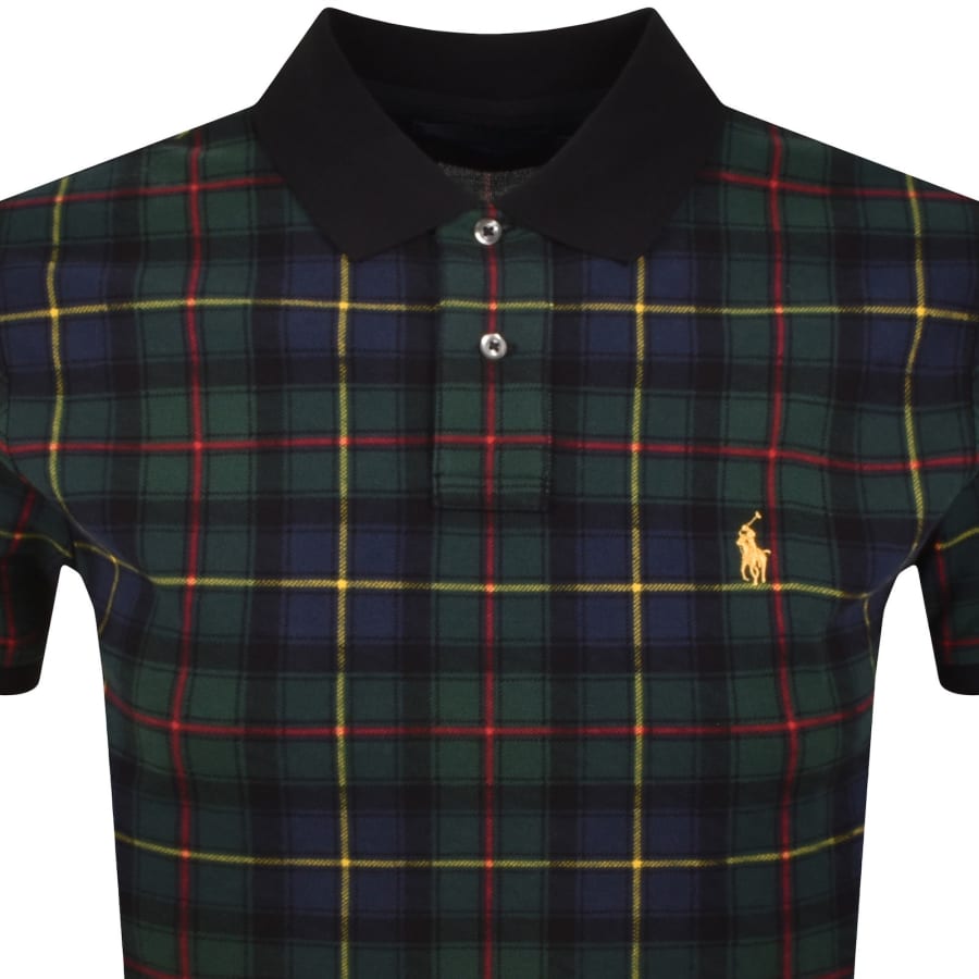 Image number 2 for Ralph Lauren Tartan Polo T Shirt Green