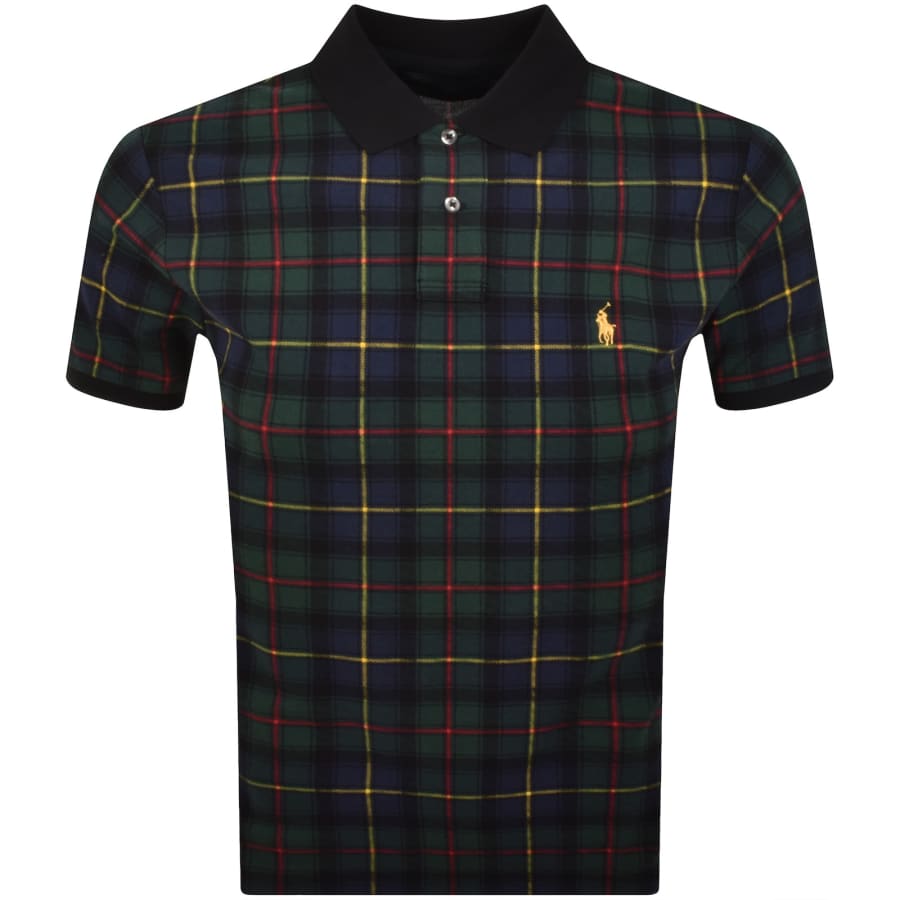 Image number 1 for Ralph Lauren Tartan Polo T Shirt Green
