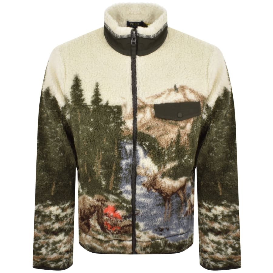 Image number 2 for Ralph Lauren Full Zip Fleece Green