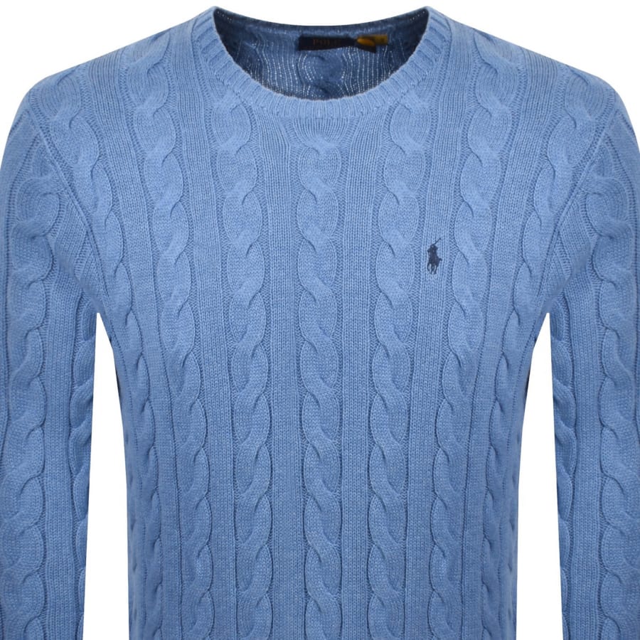 Image number 2 for Ralph Lauren Driver Crew Neck Knit Jumper Blue
