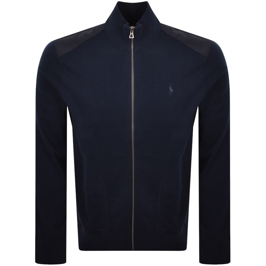 Image number 1 for Ralph Lauren Full Zip Hybrid Sweatshirt Navy