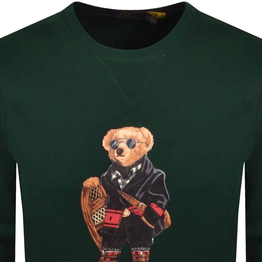 Image number 2 for Ralph Lauren Holiday Bear Sweatshirt Green