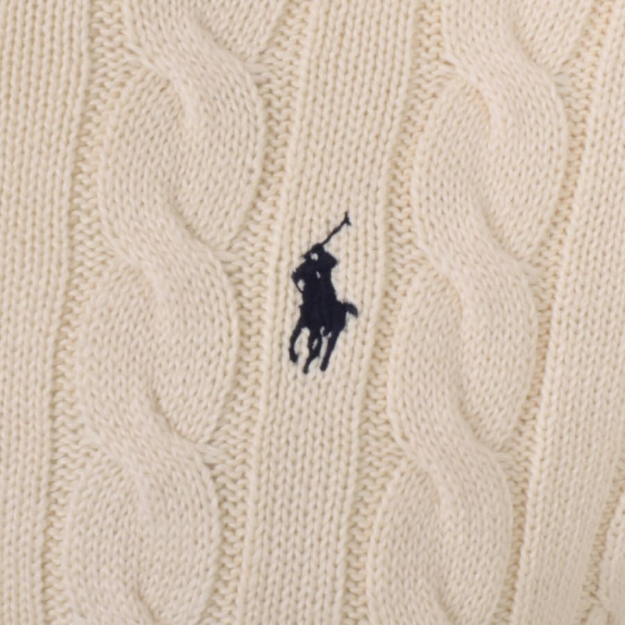Image number 3 for Ralph Lauren Driver Crew Neck Knit Jumper Cream