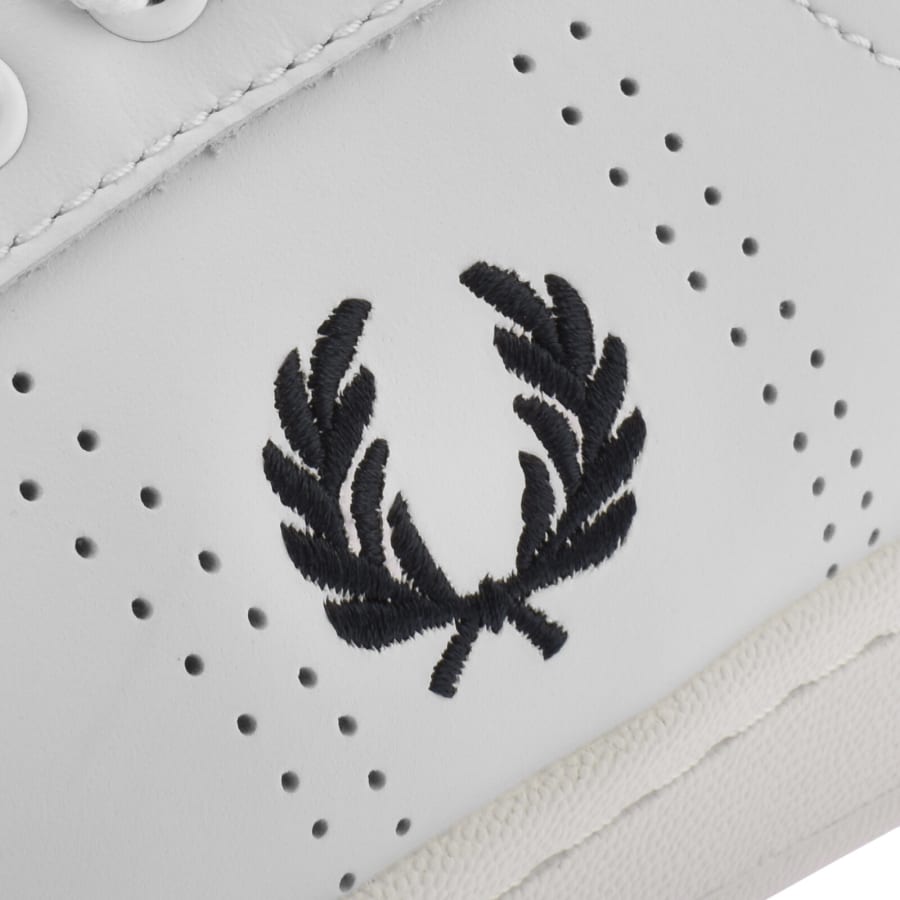 Image number 4 for Fred Perry B721 Leather Trainers White