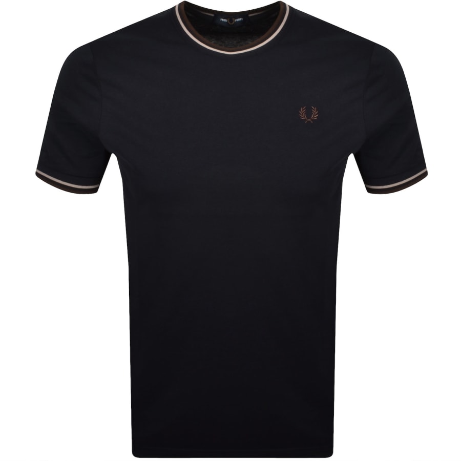 Image number 1 for Fred Perry Twin Tipped T Shirt Navy
