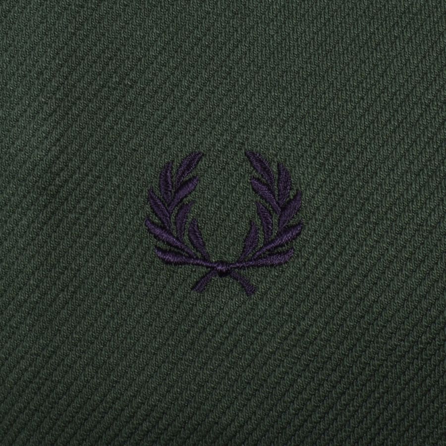 Image number 3 for Fred Perry Dash Taped Track Top Green