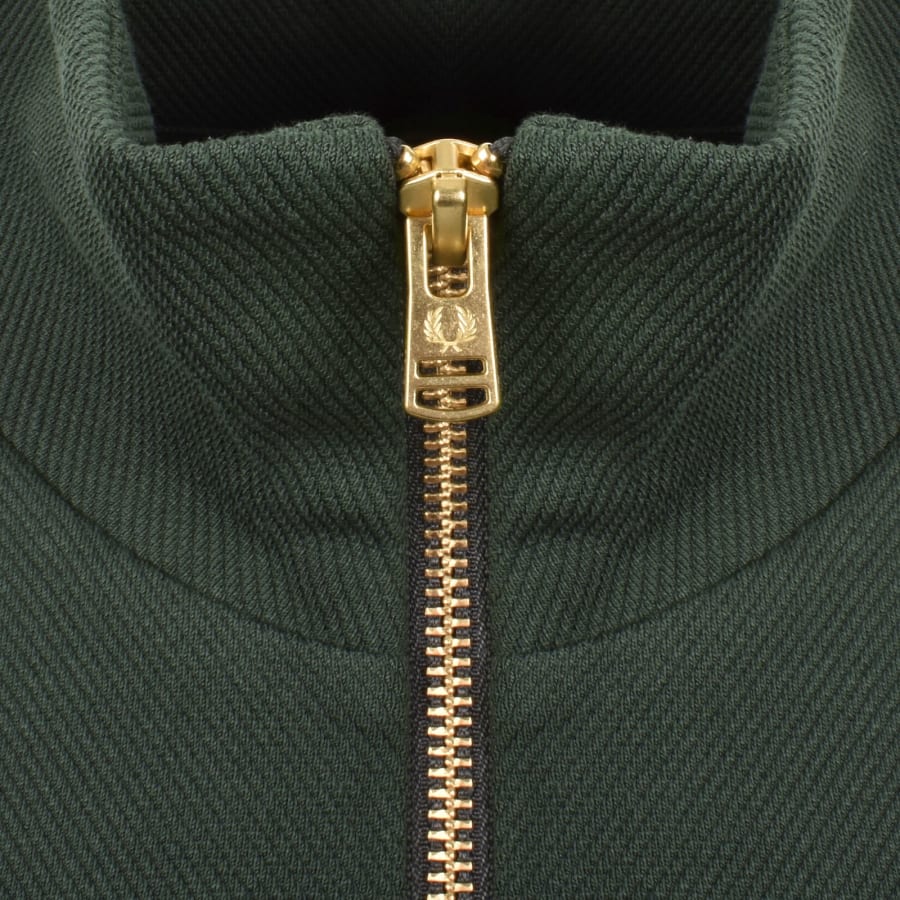 Image number 4 for Fred Perry Dash Taped Track Top Green