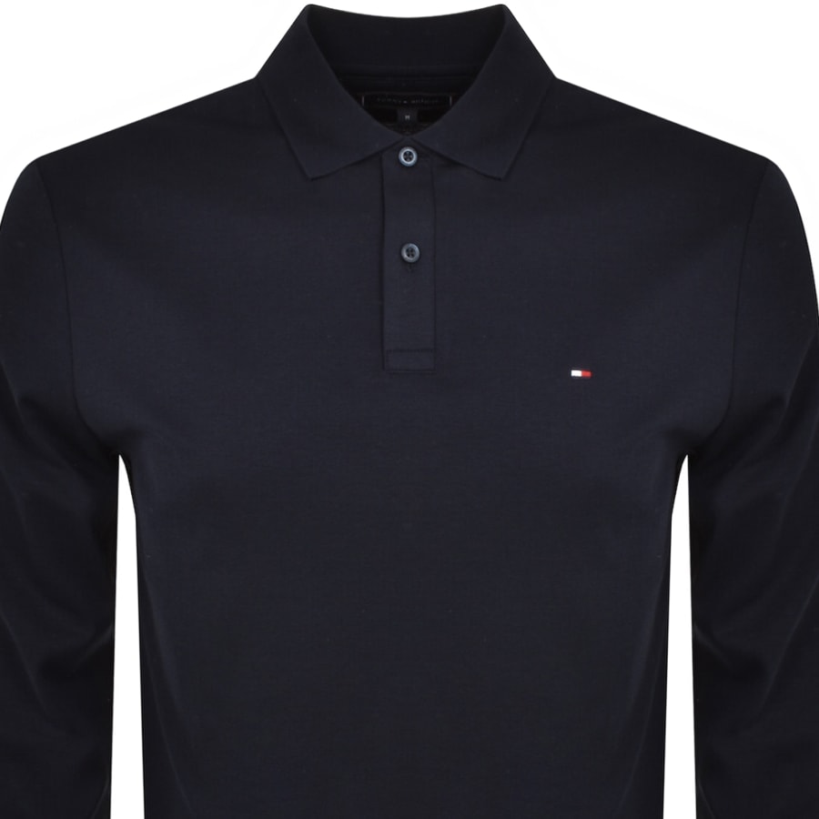 Image number 2 for Tommy Hilfiger Long Sleeved Polo T Shirt Navy