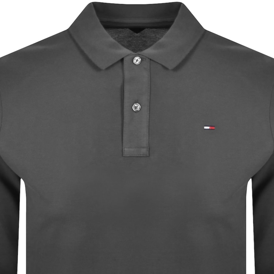 Image number 2 for Tommy Jeans Slim Fit Polo T Shirt Washed Black