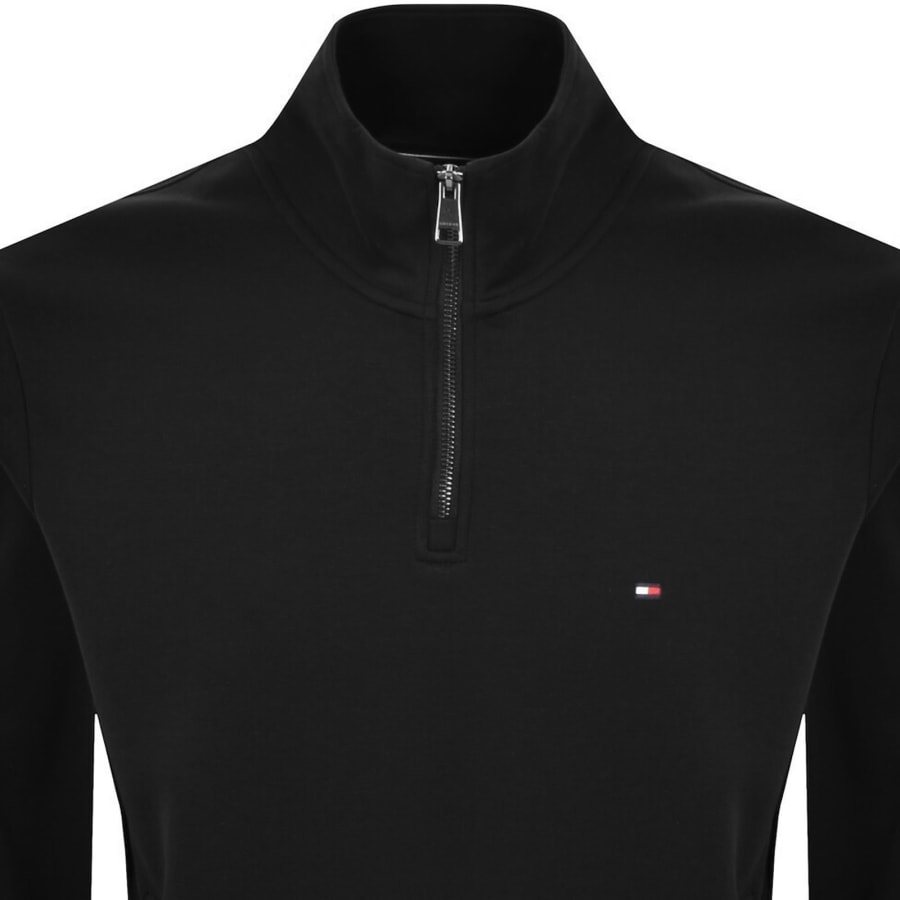 Image number 2 for Tommy Hilfiger Logo QZ Sweatshirt Black