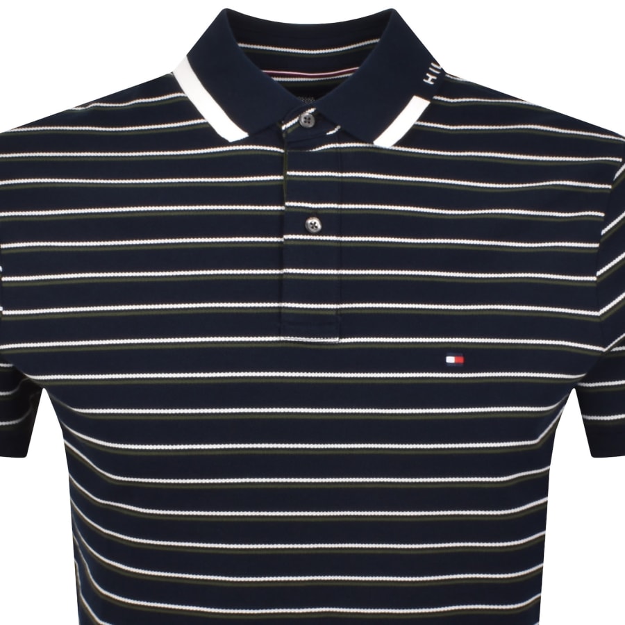 Image number 2 for Tommy Hilfiger Grafic Collar Polo T Shirt Navy