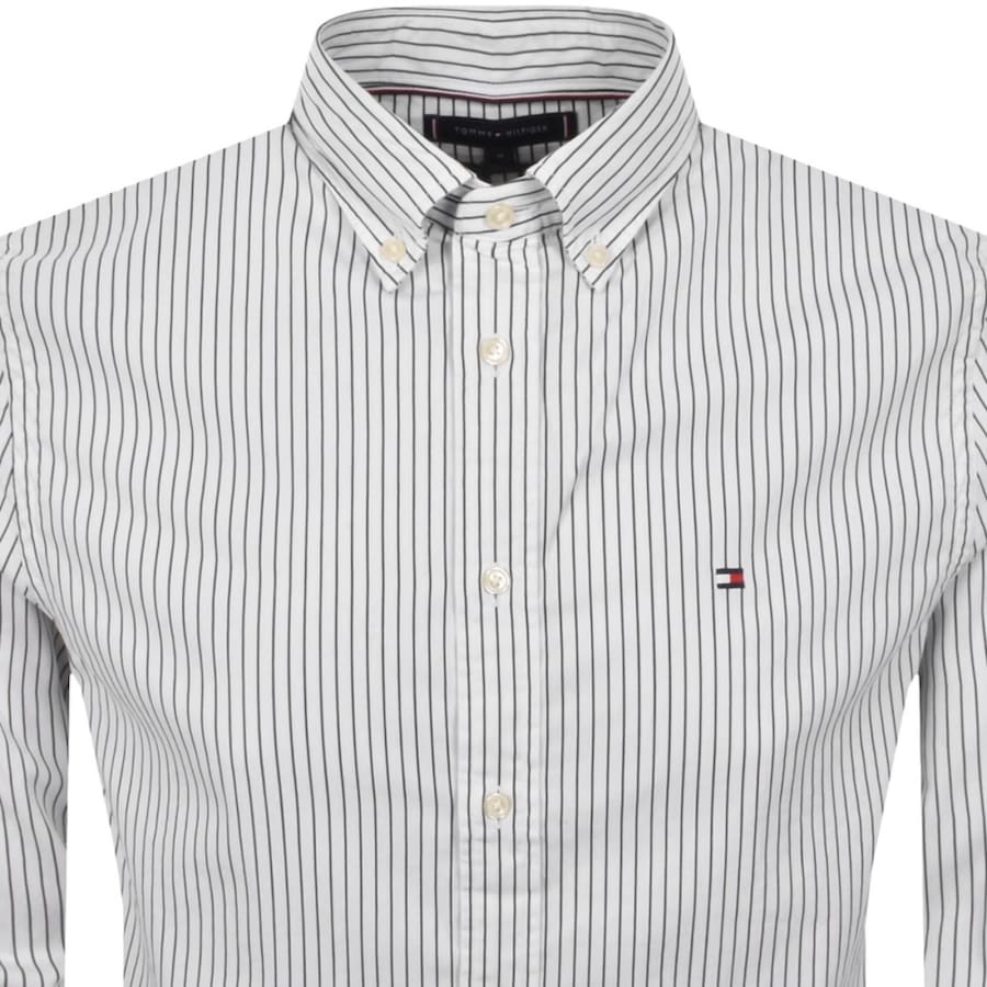 Image number 2 for Tommy Hilfiger Core Hairline Stripe Shirt White