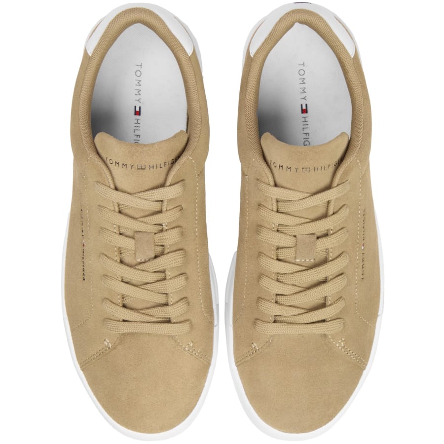 Image number 3 for Tommy Hilfiger Court Core Suede Trainers Brown