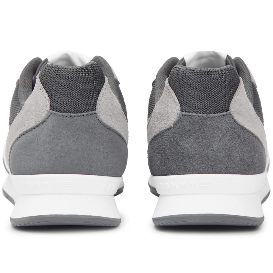 Image number 2 for Tommy Hilfiger Runner Icon Mix Trainers Grey