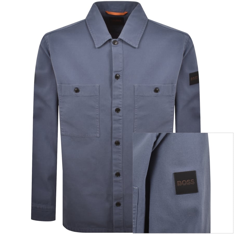 Image number 1 for BOSS Locky 2 Overshirt Blue