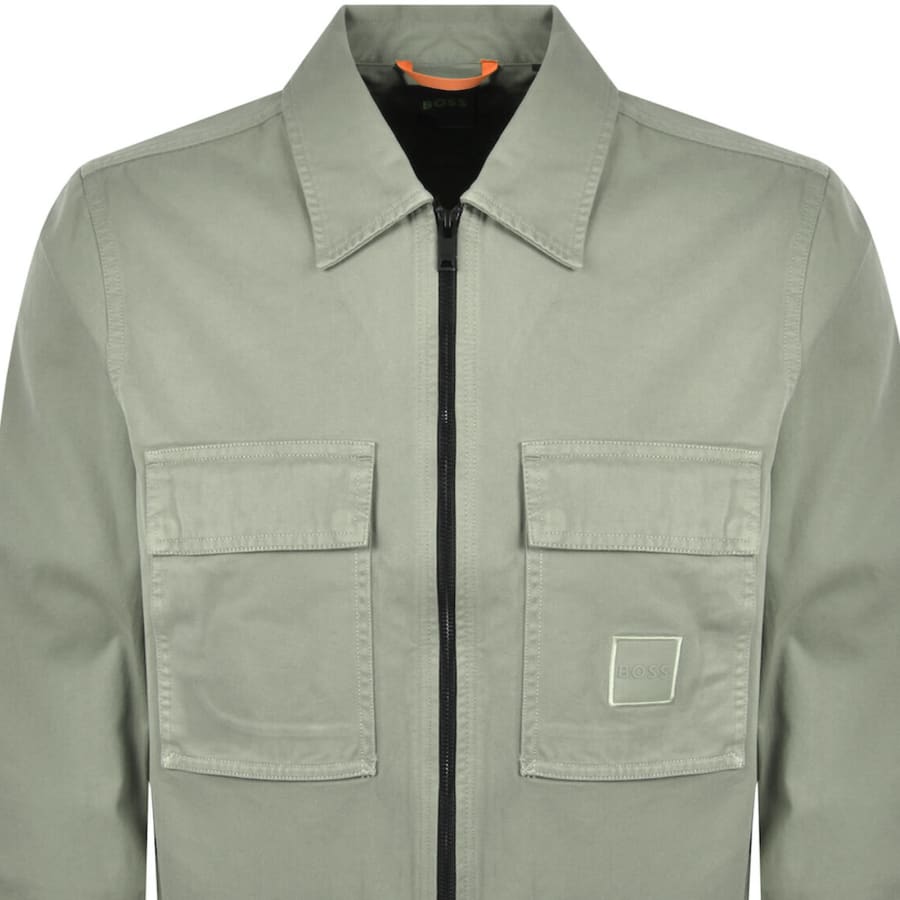 Image number 2 for BOSS Lovel Full Zip Overshirt Green
