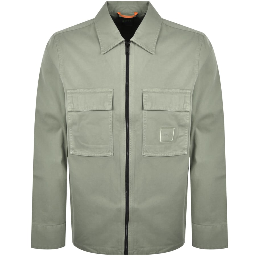 Image number 1 for BOSS Lovel Full Zip Overshirt Green