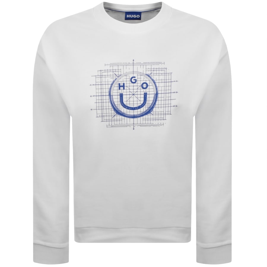 Image number 1 for HUGO Blue Namenex Sweatshirt White