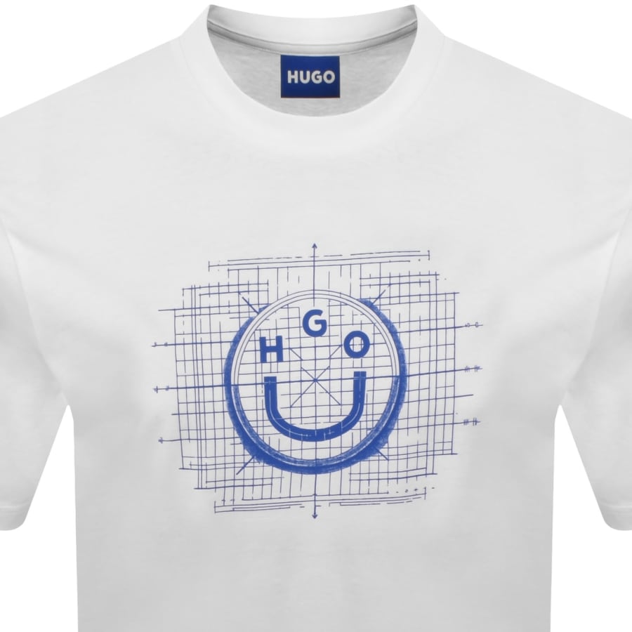 Image number 2 for HUGO Blue Namerix T Shirt White