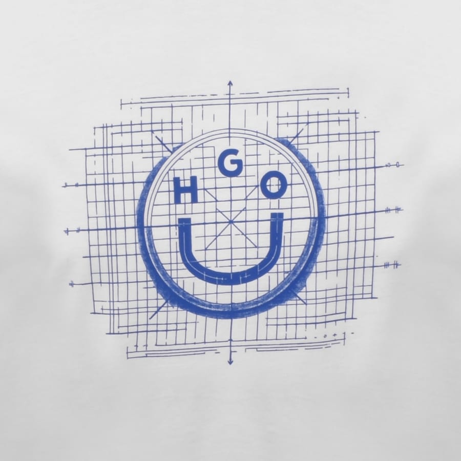 Image number 3 for HUGO Blue Namerix T Shirt White