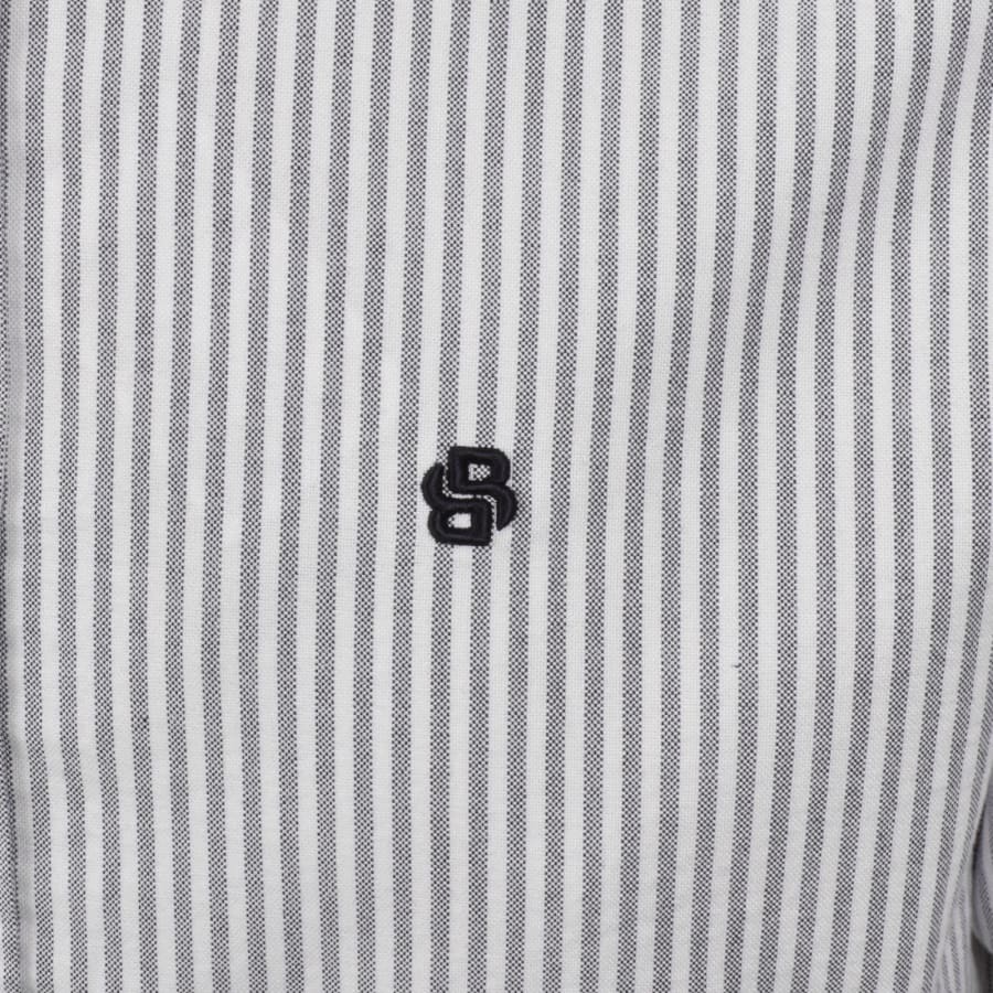 Image number 3 for BOSS H Liam Striped Shirt Navy