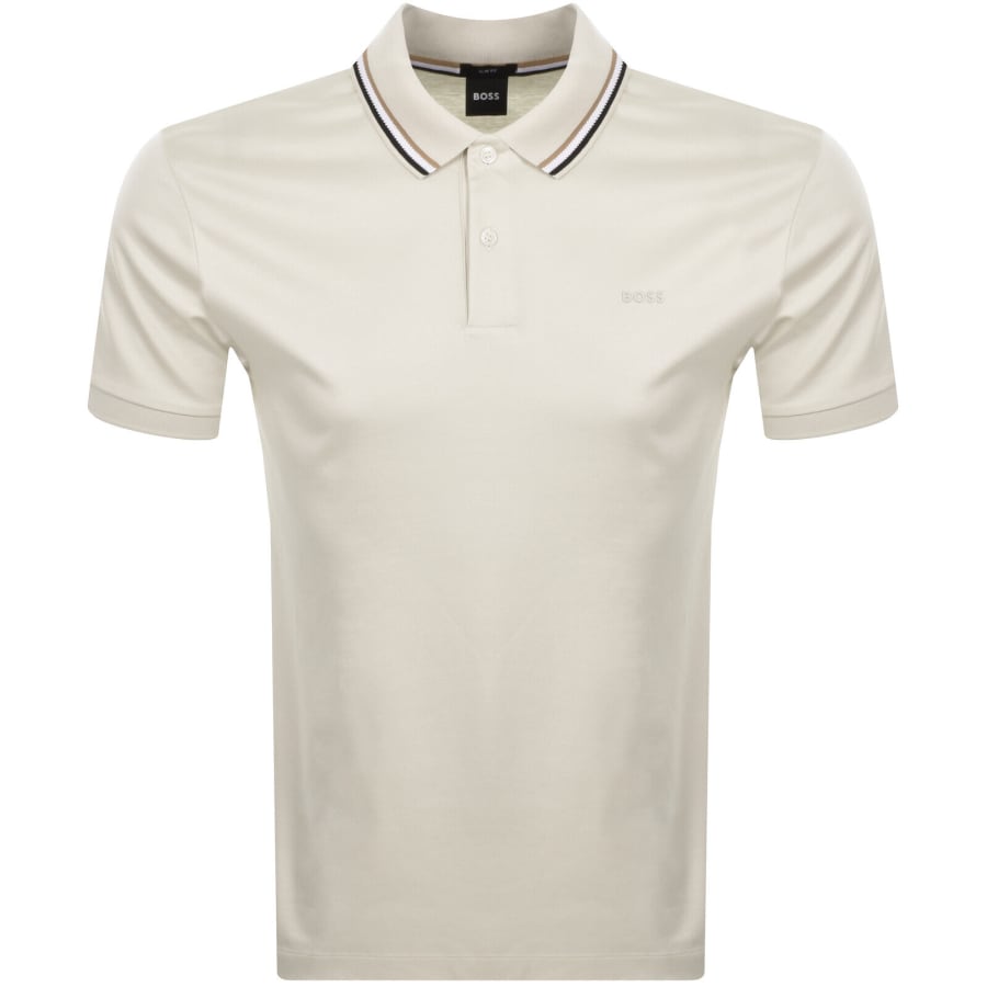 Image number 1 for BOSS Penrose 38 Polo T Shirt Cream