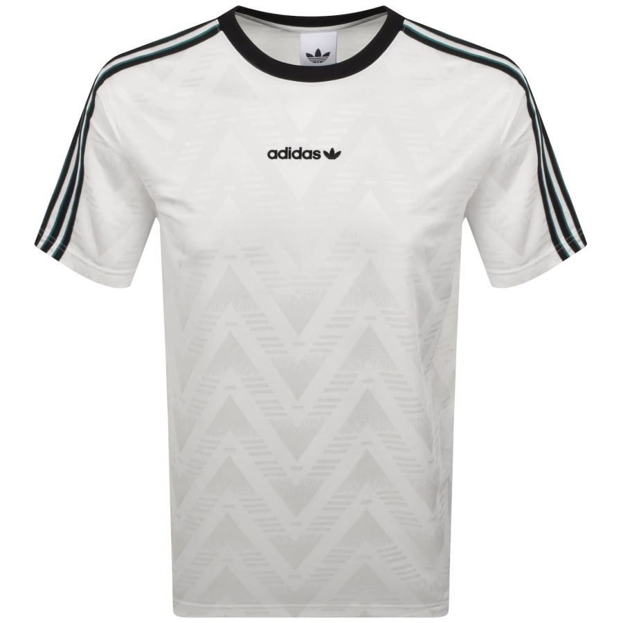 Image number 1 for adidas Originals Jacquard Jersey T Shirt Off White