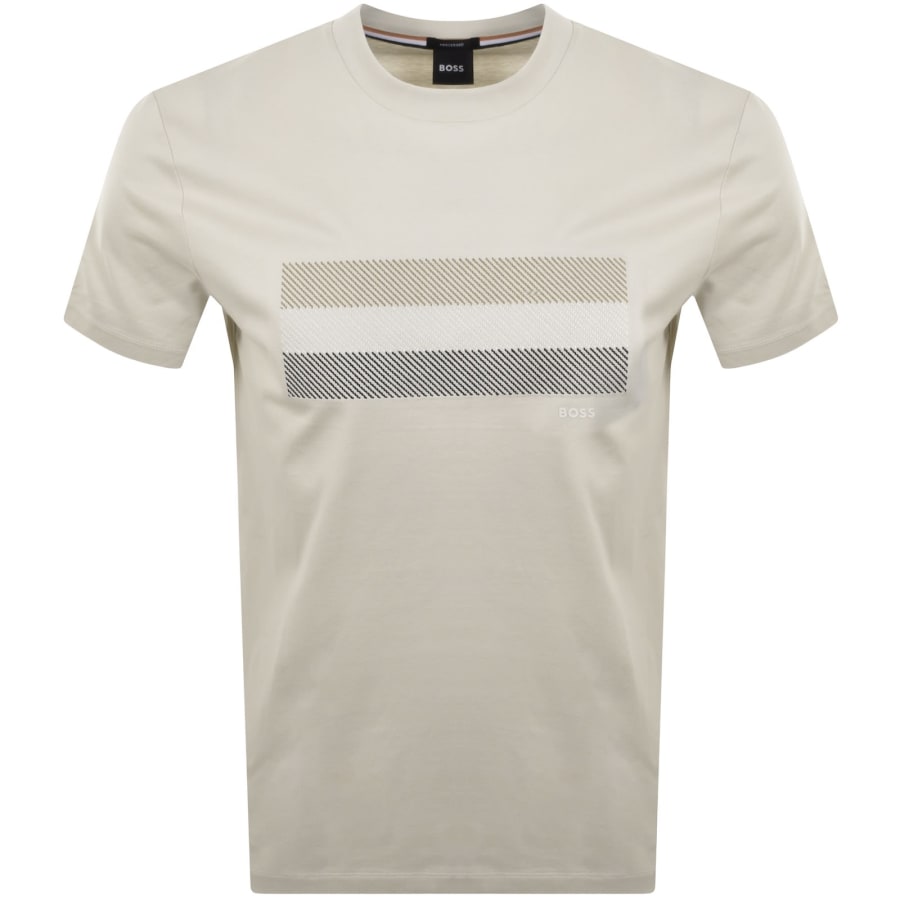 Image number 1 for BOSS C Taut 10 Mercerised T Shirt Beige