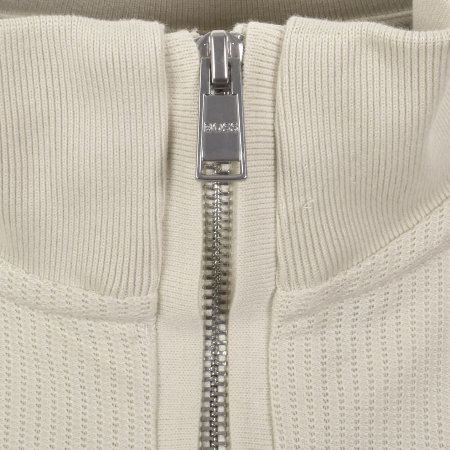 Image number 4 for BOSS H Sidney 70 Quarter Zip Sweatshirt Cream