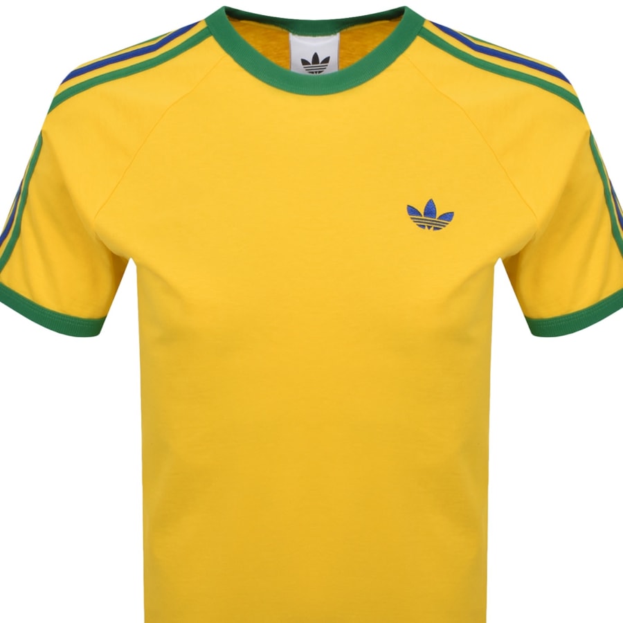 Image number 2 for adidas Originals 3 Stripes T Shirt Yellow