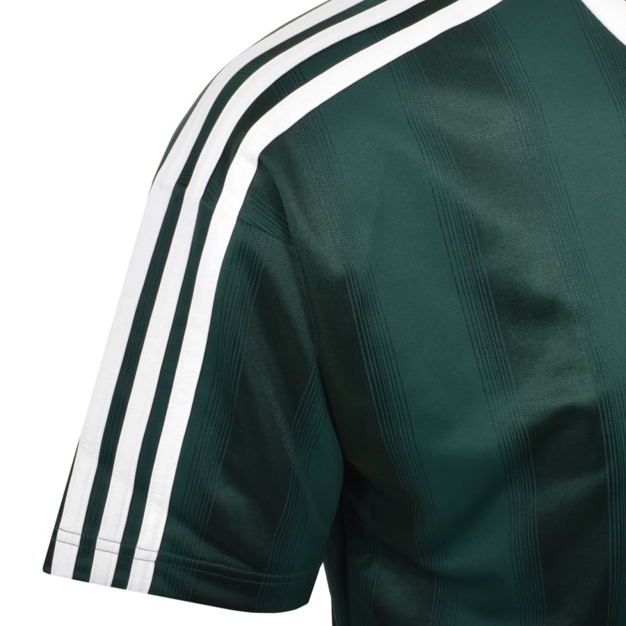 Image number 4 for adidas Originals Jacquard T Shirt Green