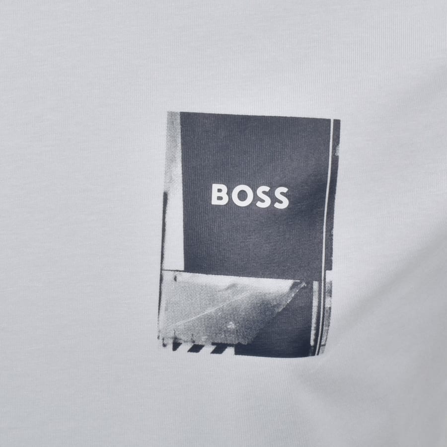 Image number 3 for BOSS Plain T Shirt Light Pastel Grey