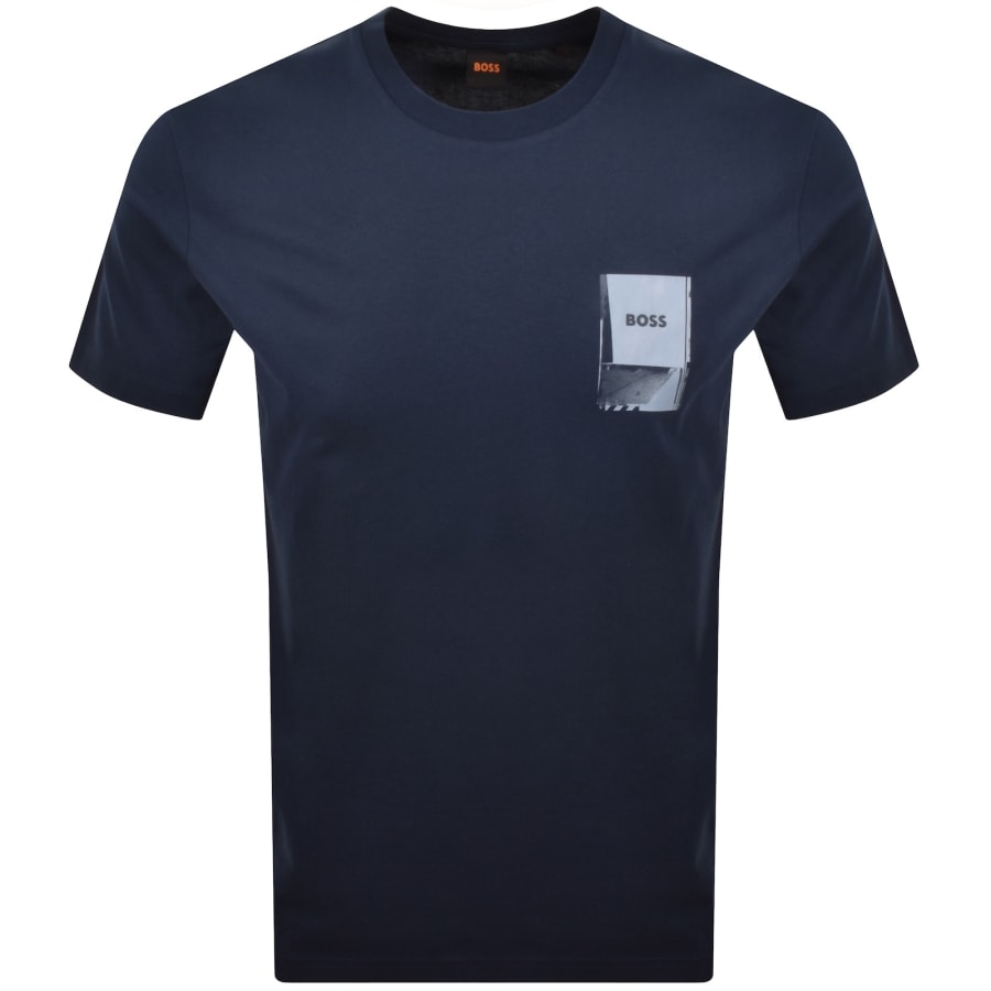 Image number 1 for BOSS Plain T Shirt Dark Blue