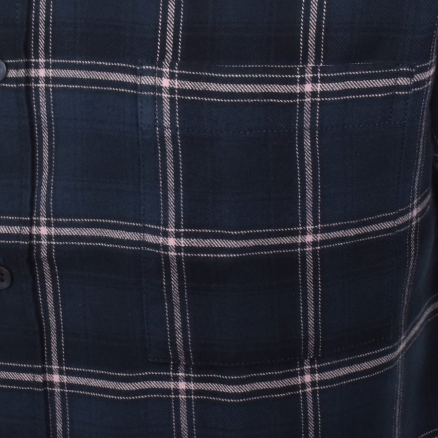 Image number 5 for BOSS Rickert Check Shirt Navy